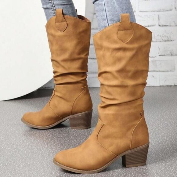 BAKERS FOLD OVER HIGH HEEL WESTERN STYLE COWGIRL WOMEN BOOT - Picture 16 of 16